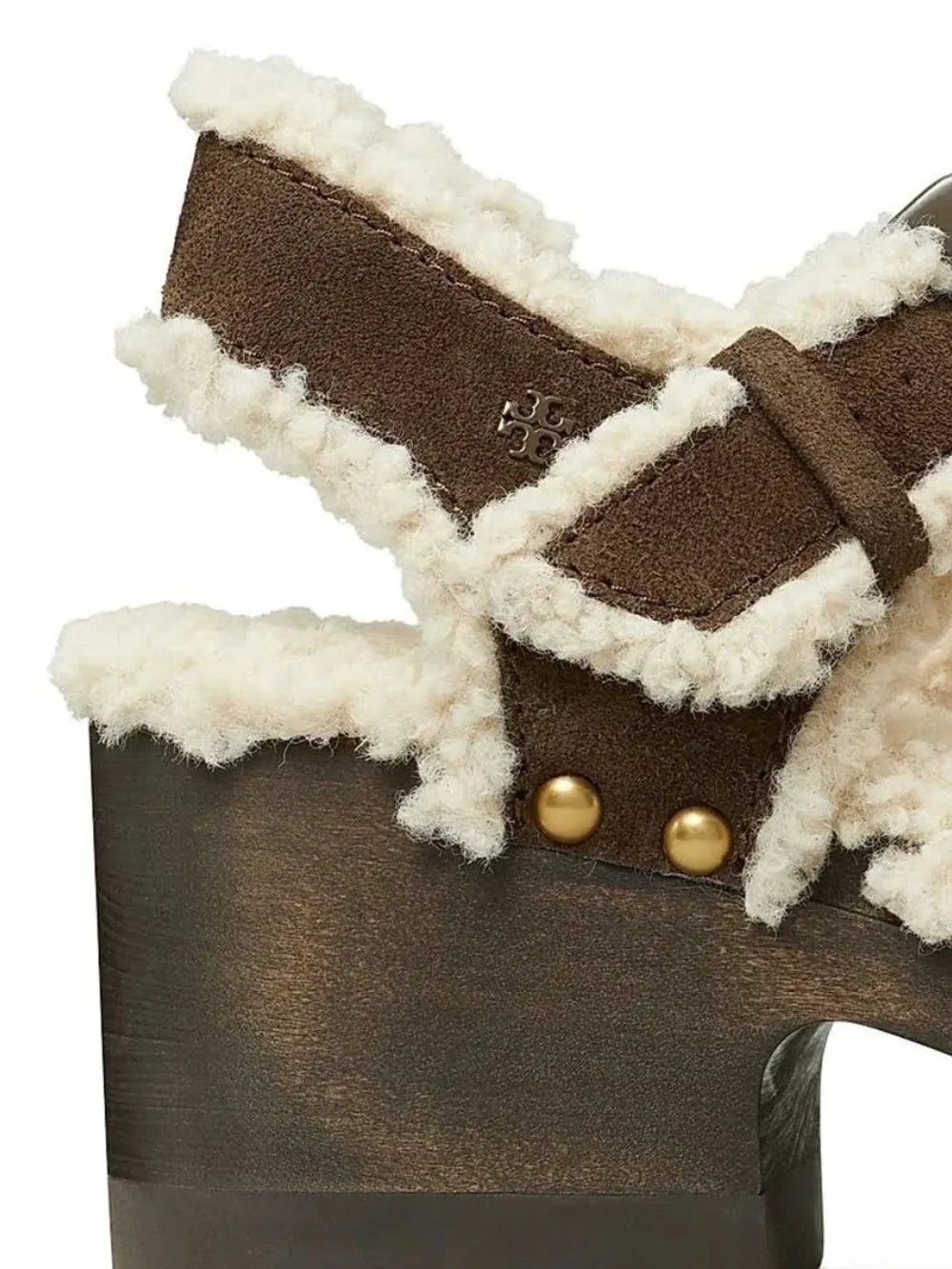 Tory Burch Shearling Lug Sole Clog (70mm) Size 9 NEW